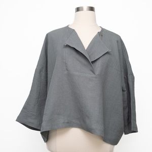 Oversized Lagenlook Linen Top